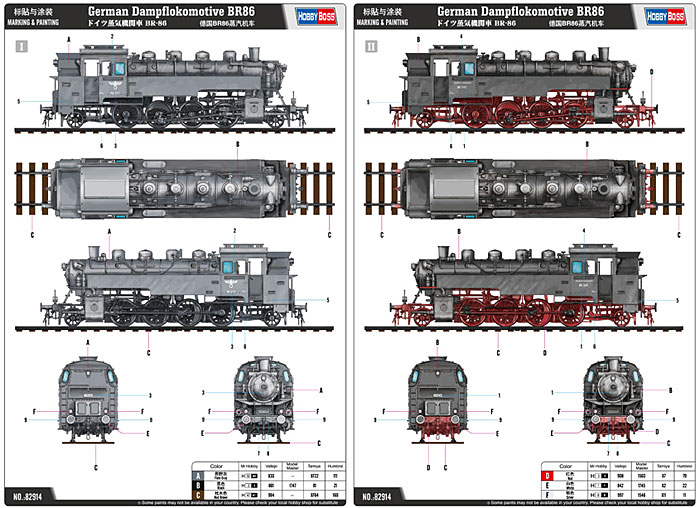 ドイツ 蒸気機関車 BR-86 プラモデル (ホビーボス 1/72 ファイティングビークル シリーズ No.82914) 商品画像_2
