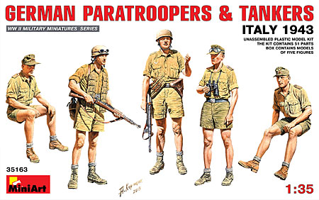ドイツ軍 降下猟兵と戦車兵 イタリア 1943 プラモデル (ミニアート 1/35 WW2 ミリタリーミニチュア No.35163) 商品画像