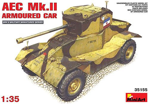 AEC Mk.2 装甲車 プラモデル (ミニアート 1/35 WW2 ミリタリーミニチュア No.35155) 商品画像