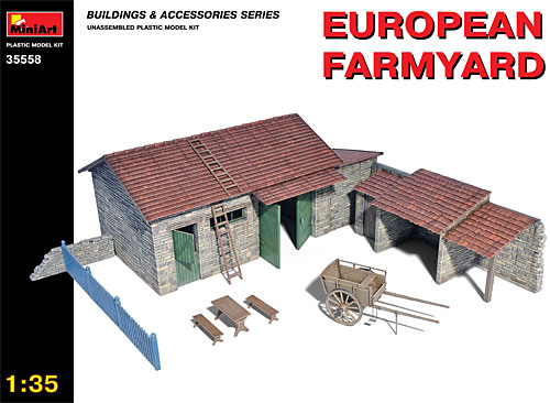 ヨーロッパの農場 プラモデル (ミニアート 1/35 ビルディング＆アクセサリー シリーズ No.35558) 商品画像