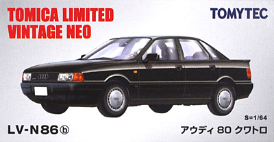 アウディ 80 クワトロ (黒) ミニカー (トミーテック トミカリミテッド ヴィンテージ ネオ No.LV-N086b) 商品画像