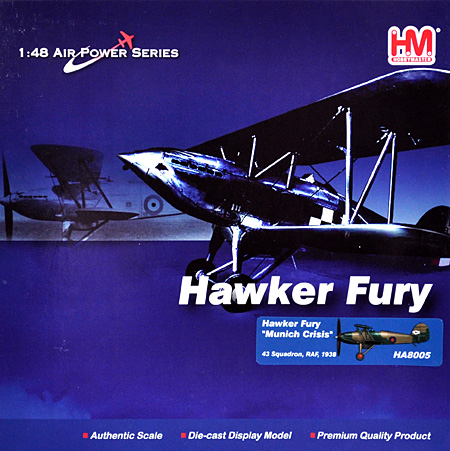ホーカー フューリー Mk.1 ミュンヘン危機 1938 完成品 (ホビーマスター 1/48 エアパワー シリーズ （レシプロ） No.HA8005) 商品画像