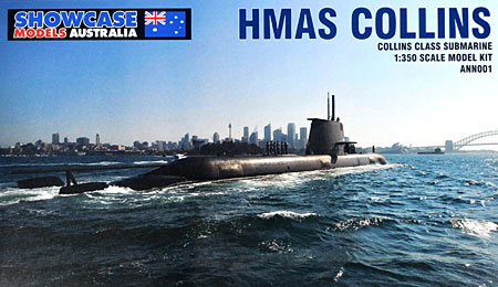 オーストラリア海軍 HMAS コリンズ級潜水艦 コリンズ プラモデル (ショーケースモデルズ 1/350 艦船モデル No.ANN001) 商品画像