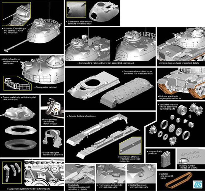 アメリカ M48A3 Mod.B パットン 主力戦車 プラモデル (サイバーホビー 1/35 Modern AFV Series No.3544) 商品画像_2