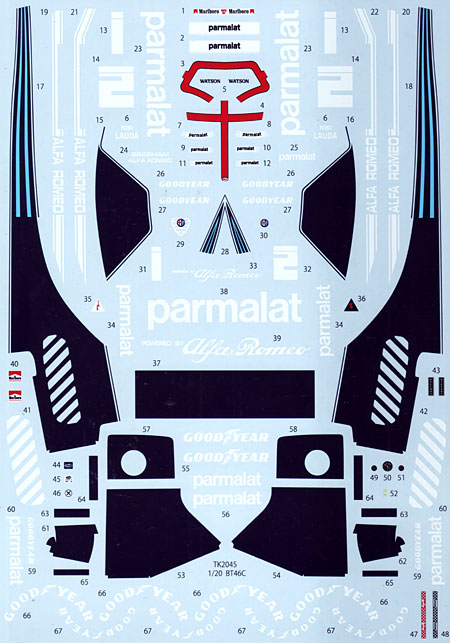 ブラバム BT46C 用 スペアデカール デカール (スタジオ27 F-1 オリジナルデカール No.SDT2045) 商品画像