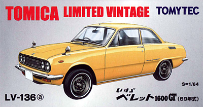 いすゞ ベレット 1600GT (69年式) (黄) ミニカー (トミーテック トミカリミテッド ヴィンテージ No.LV-136a) 商品画像