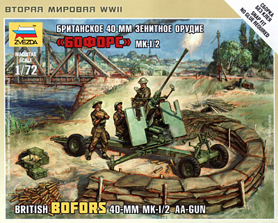 イギリス ボフォース Mk.1/2 40mm対空機関砲 プラモデル (ズベズダ （Zvezda） ART OF TACTIC No.6170) 商品画像