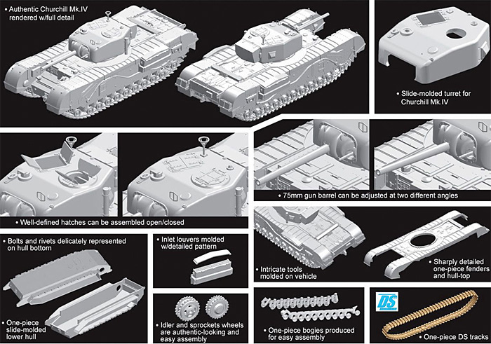 チャーチル歩兵戦車 Mk.4 NA75 プラモデル (ドラゴン 1/72 ARMOR PRO (アーマープロ) No.7507) 商品画像_2