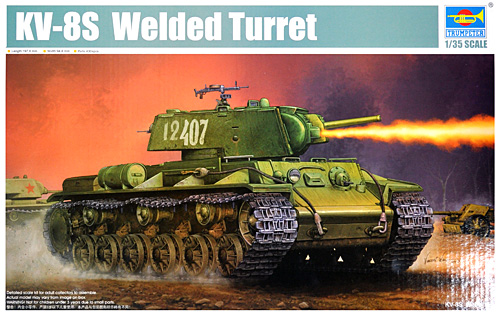 ソビエト KV-8S 火炎放射戦車 溶接砲塔 プラモデル (トランペッター 1/35 AFVシリーズ No.01568) 商品画像