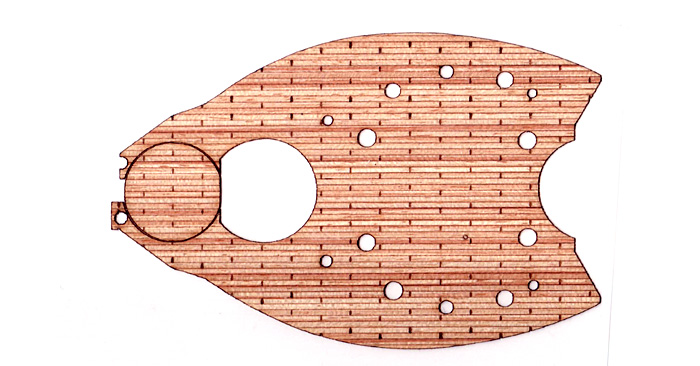 ちび丸艦隊 大和 専用 木甲板シール 甲板シート (フジミ ちび丸グレードアップパーツ No.114118) 商品画像_1