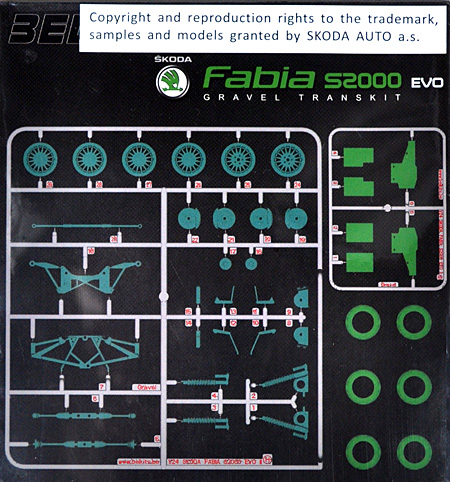シュコダ ファビア S2000 EVO グラベル トランスキット プラモデル (BELKITS 1/24 PLASTIC KITS No.BEL-TK002) 商品画像
