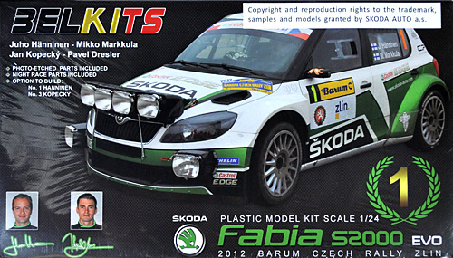 シュコダ ファビア S2000 EVO バルム・チェコ・ラリー・ズリーン 2012 プラモデル (BELKITS 1/24 PLASTIC KITS No.BEL-004) 商品画像