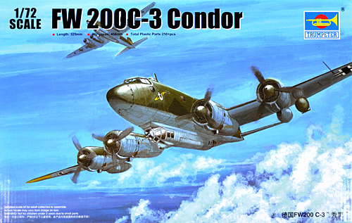 フォッケウルフ Fw200C-3 コンドル プラモデル (トランペッター 1/72 エアクラフトシリーズ No.01637) 商品画像