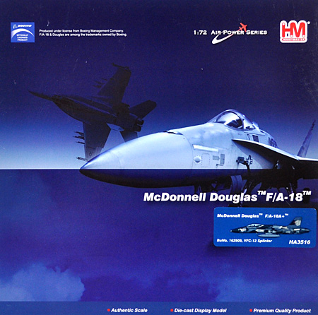 F/A-18A+ ホーネット スプリンター・カモフラージュ 完成品 (ホビーマスター 1/72 エアパワー シリーズ （ジェット） No.HA3516) 商品画像