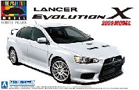 アオシマ 1/24 プリペイントモデル シリーズ ランサー エボリューション 10 2009年モデル (ホワイトパール)