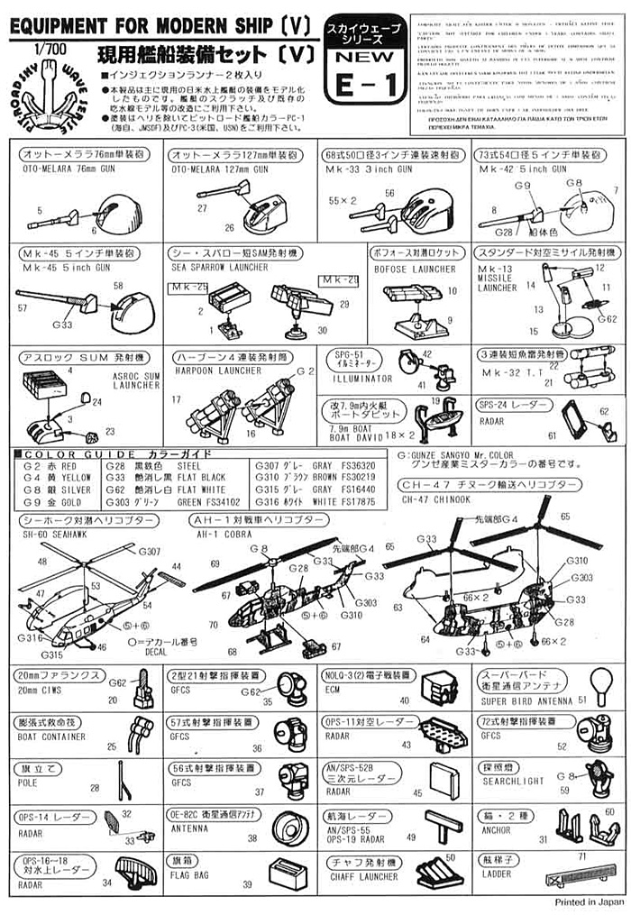 現用艦船装備セット 5 プラモデル (ピットロード スカイウェーブ E シリーズ No.E-001) 商品画像_2