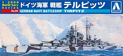 ドイツ海軍 戦艦 テルピッツ プラモデル (アオシマ ワールドネイビー No.004) 商品画像