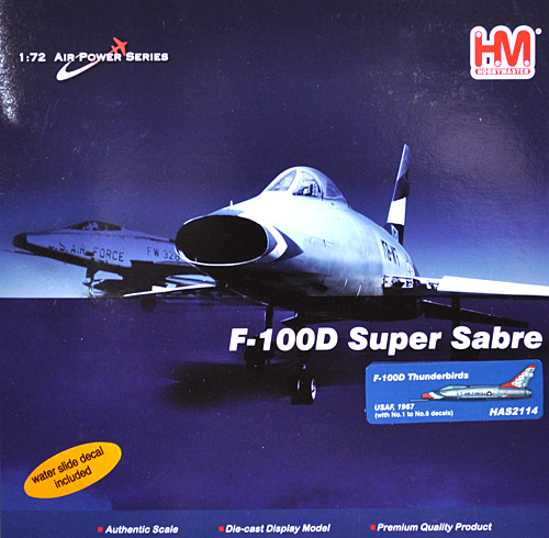 F-100D スーパーセイバー サンダーバーズ・スペシャル 完成品 (ホビーマスター 1/72 エアパワー シリーズ （ジェット） No.HA2114) 商品画像