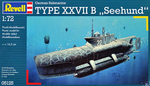 ドイツ潜水艦 Type27B ゼーフント プラモデル (レベル 1/72 艦船モデル No.05125) 商品画像