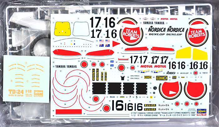 ヤマハ YZR500 (OW98) チーム ラッキーストライク ロバーツ 1988 プラモデル (ハセガワ 1/12 バイク 限定生産 No.21707) 商品画像_1