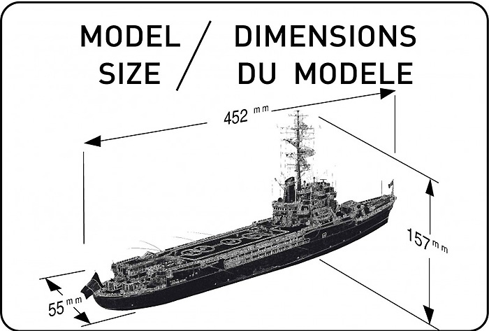ジャンヌダルク フランスヘリ空母 プラモデル (エレール 1/400 艦船モデル No.81034) 商品画像_1