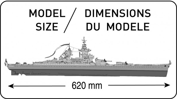 リシュリュー フランス戦艦 プラモデル (エレール 1/400 艦船モデル No.81086) 商品画像_1