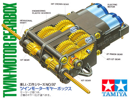 ツインモーターギヤーボックス ギヤボックス (タミヤ 楽しい工作シリーズ No.70097) 商品画像