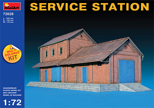 サービスステーション プラモデル (ミニアート 1/72 ビルディング＆アクセサリー シリーズ No.72028) 商品画像