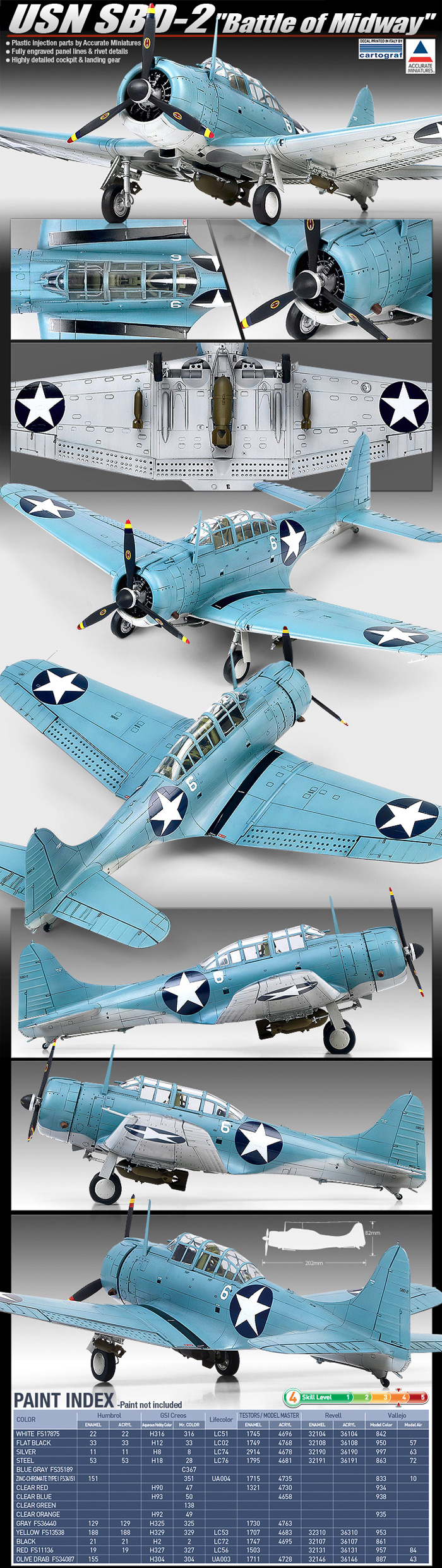 USN SBD-2 ドーントレス ミッドウェー プラモデル (アカデミー 1/48 Aircrafts No.12335) 商品画像_2