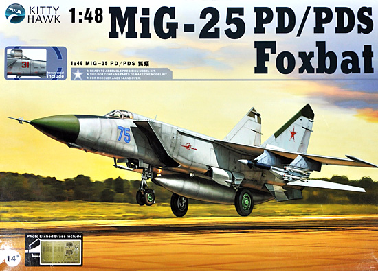 MiG-25 フォックスバット PD/PDS プラモデル (キティホーク 1/48 ミリタリーエアクラフト プラモデル No.KH80119) 商品画像