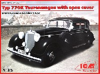 ICM 1/35 ミリタリービークル・フィギュア ドイツ グロッサー 770K 高官4輪乗用車 (幌装備)