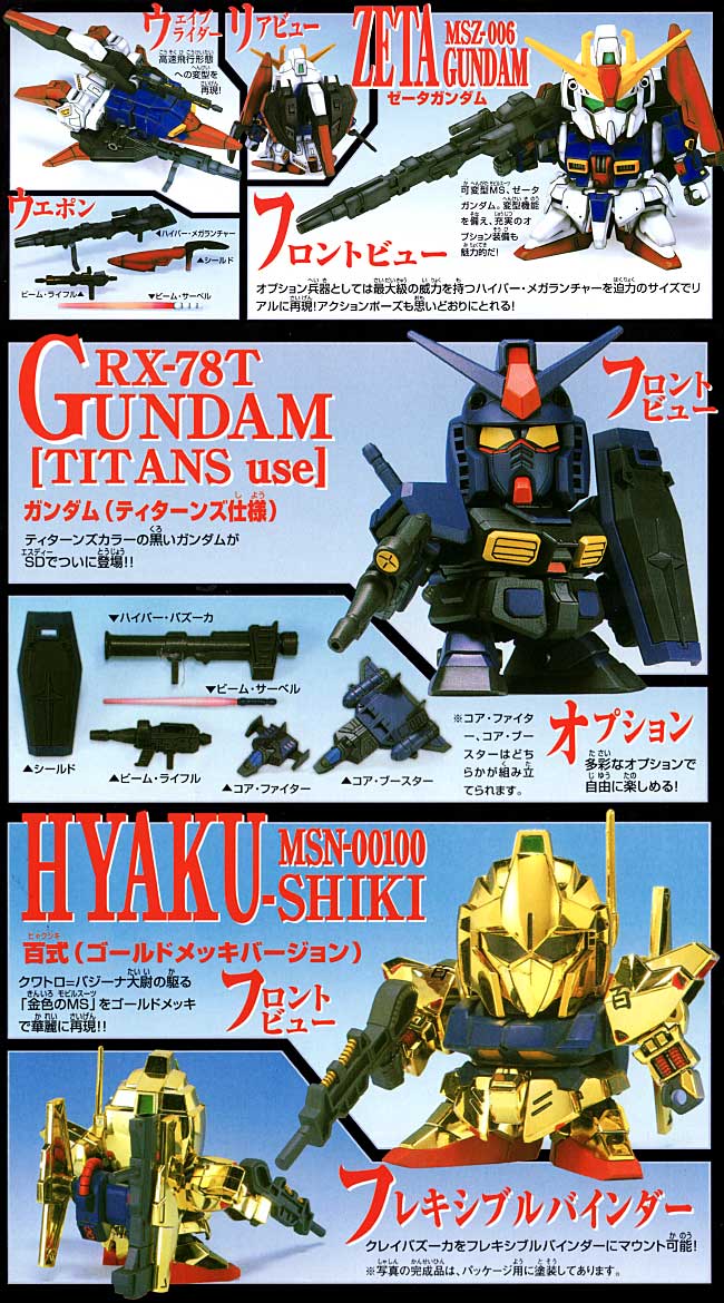 ゼータガンダム MSコレクション プラモデル (バンダイ SDガンダム　ＧジェネレーションＦ No.SP0078485) 商品画像_1