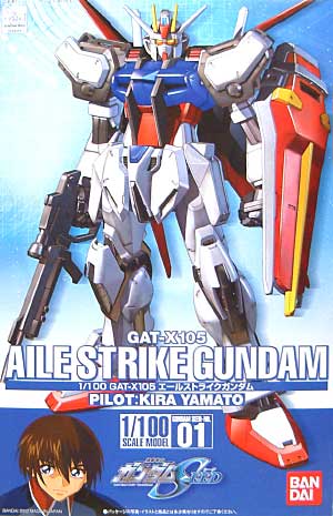 GAT-X105 エールストライクガンダム プラモデル (バンダイ 1/100 機動戦士ガンダムSEED No.001) 商品画像