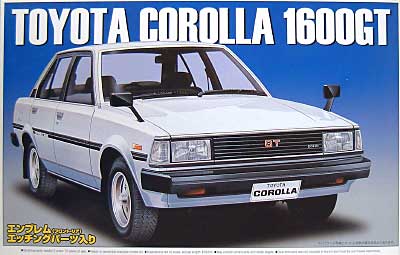 アオシマ トヨタ カローラ 4Dr 1600GT TE71型(1982年） 1/24 ザ