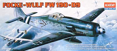 フォッケウルフ FW190-D9 プラモデル (アカデミー 1/72 Scale Aircrafts No.1660) 商品画像