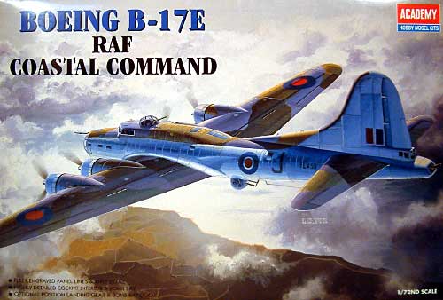 B-17E フライングフォートレス RAF COASTAL COMMAND プラモデル (アカデミー 1/72 Scale Aircrafts No.2141) 商品画像