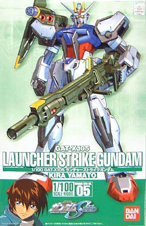 GAT-X105 ランチャーストライクガンダム プラモデル (バンダイ 1/100 機動戦士ガンダムSEED No.005) 商品画像