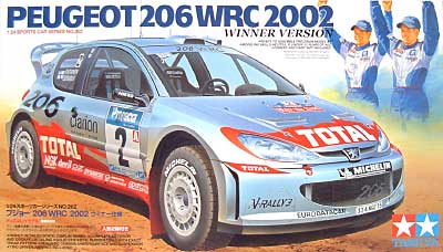 タミヤ プジョー206WRC 2002 ウィナー仕様 1/24 スポーツカーシリーズ 262 プラモデル