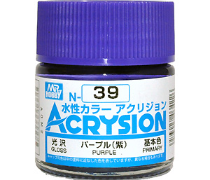 パープル (紫) (光沢) (N-39) 塗料 (GSIクレオス 水性カラー アクリジョン No.N-039) 商品画像