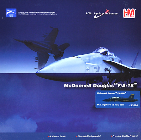 F/A-18B ホーネット ブルーエンジェルス 7号機 2011年 完成品 (ホビーマスター 1/72 エアパワー シリーズ （ジェット） No.HA3520) 商品画像
