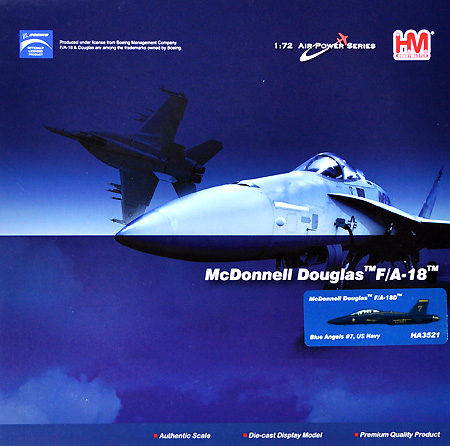 F/A-18D ホーネット ブルーエンジェルス 7号機 完成品 (ホビーマスター 1/72 エアパワー シリーズ （ジェット） No.HA3521) 商品画像