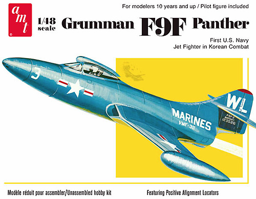 アメリカ海軍 海上戦闘機 グラマンF9F パンサー プラモデル (amt プラスチックモデルキット No.AMT813) 商品画像