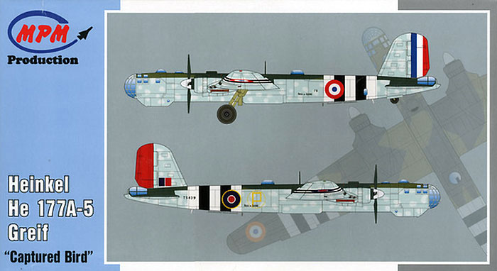 ハインケル He177A-5 グライフ 英仏鹵獲マーキング プラモデル (MPM 1/48 エアクラフト プラモデル No.48062) 商品画像