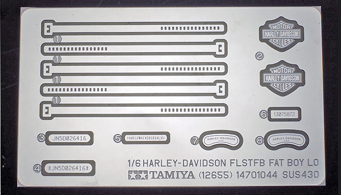 ハーレーダビッドソン FLSTFB ファットボーイ ロー ディテールアップ パーツセット メタル (タミヤ ディテールアップパーツシリーズ （オートバイモデル用） No.12655) 商品画像_3
