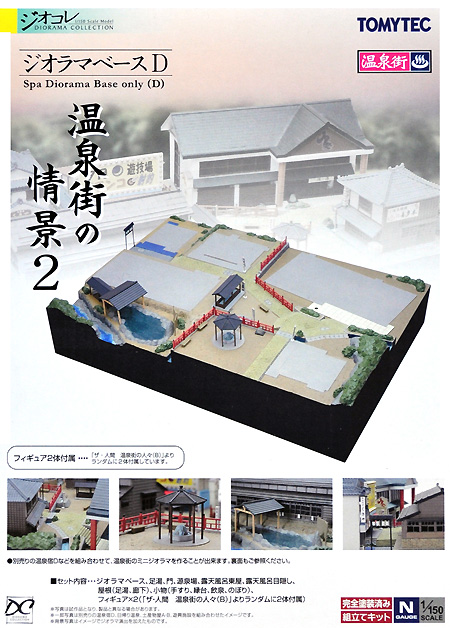 ジオラマベース D (温泉街の情景 2) プラモデル (トミーテック 建物コレクション （ジオコレ） No.253136) 商品画像