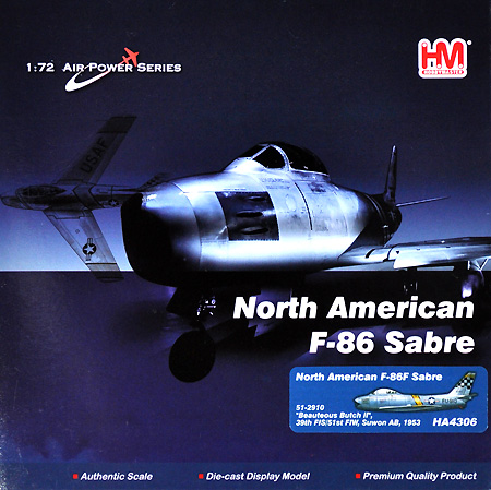 F-86F セイバー ジョゼフ・マックニール大尉機 完成品 (ホビーマスター 1/72 エアパワー シリーズ （ジェット） No.HA4306) 商品画像