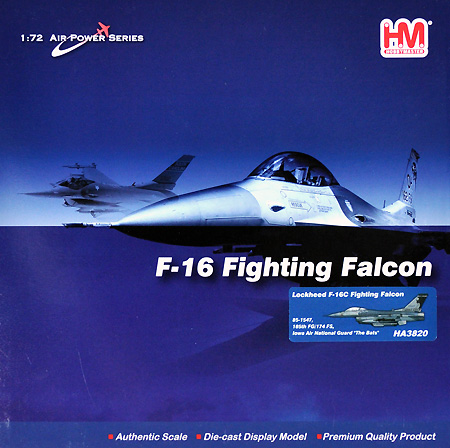 F-16C ファイティング ファルコン アイオワANG 完成品 (ホビーマスター 1/72 エアパワー シリーズ （ジェット） No.HA3820) 商品画像