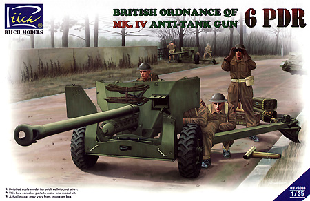 イギリス オードナンス QF 6ポンド 対戦車砲 Mk.4 プラモデル (リッチモデル 1/35 AFVモデル No.RV35018) 商品画像