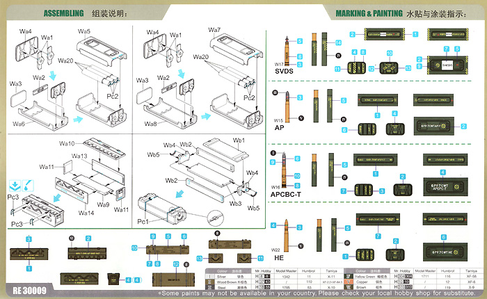 M1 57mm & 6ポンド 対戦車砲 砲弾セット プラモデル (リッチモデル 1/35 AFVモデル No.RE30009) 商品画像_1