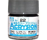 GSIクレオス 水性カラー アクリジョン ニュートラルグレー (半光沢) (N-22)